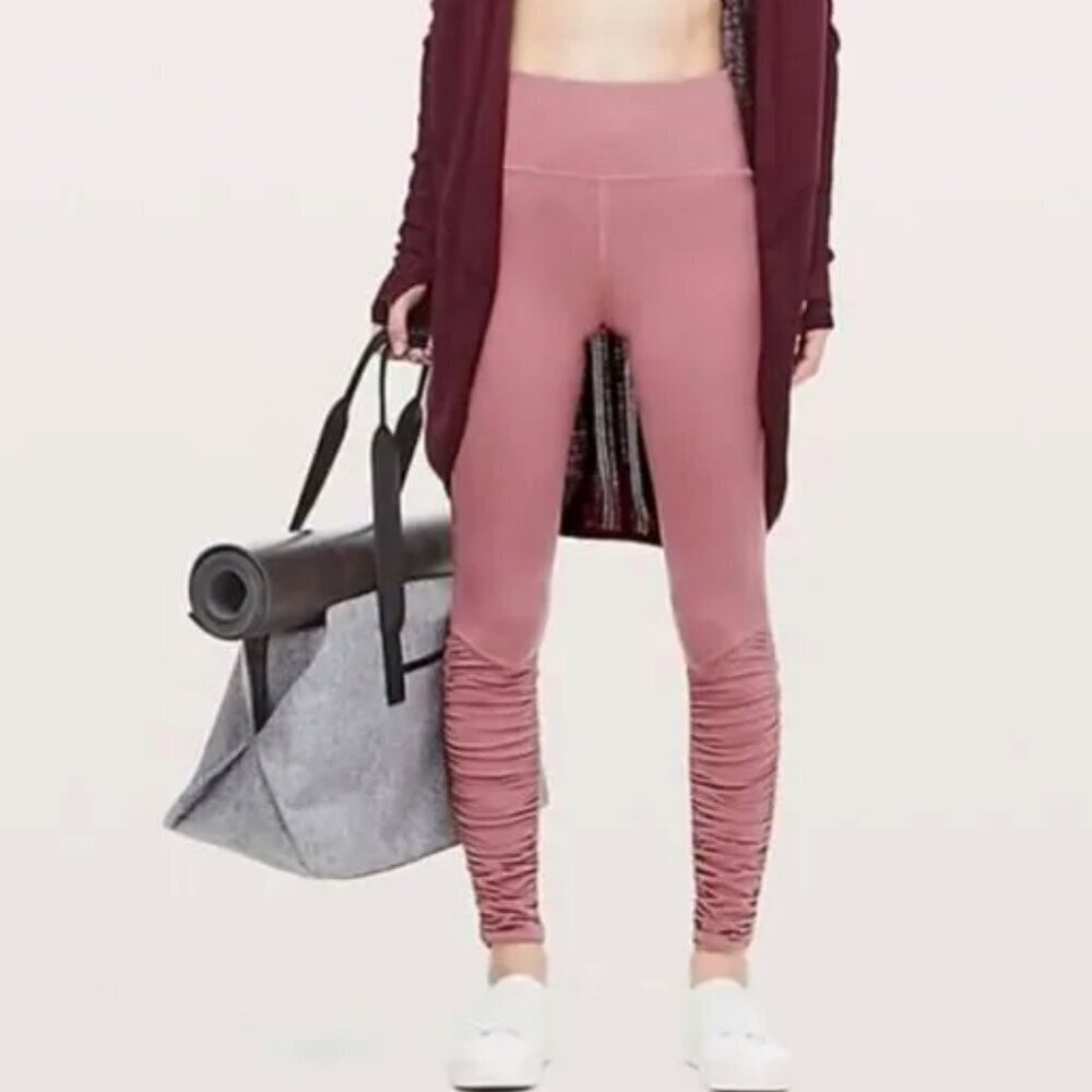 lululemon athletica Dusty Rose Ruched Leggings